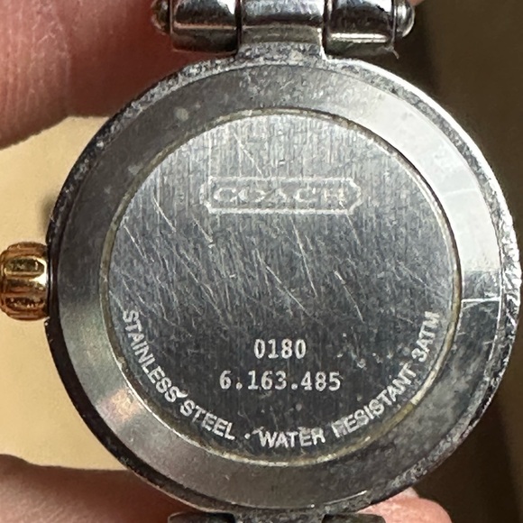 Coach Women\'s Swiss Made Quartz Blacelet Watch #0180  New Battery, Case, Book,